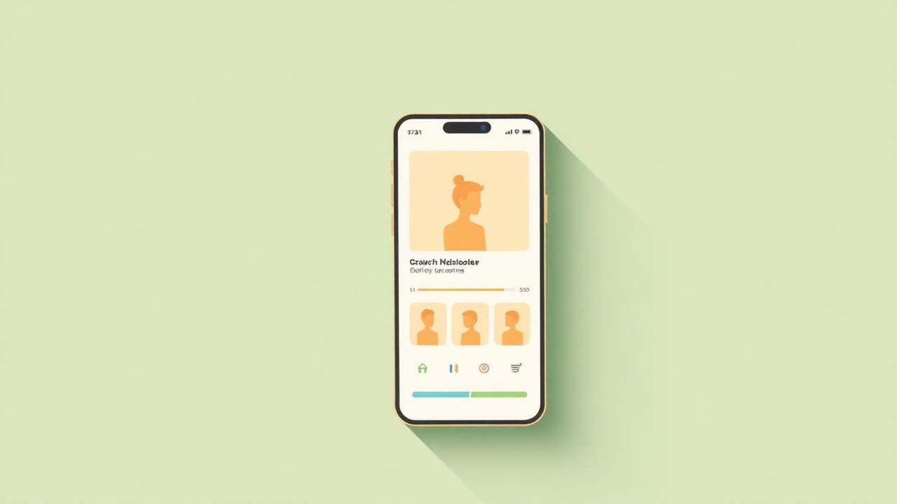 A phone showing a CigyID profile with skeleton placeholders fading into real photos, motion lines suggesting speed