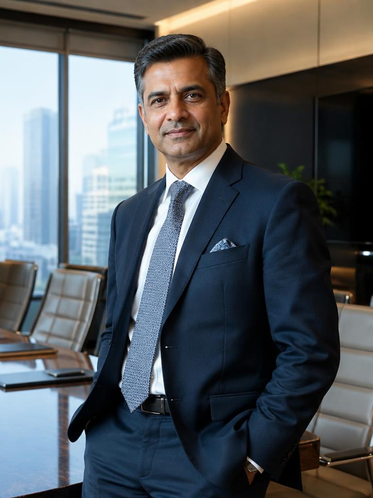 Fictional Indian company director in a Gurugram boardroom